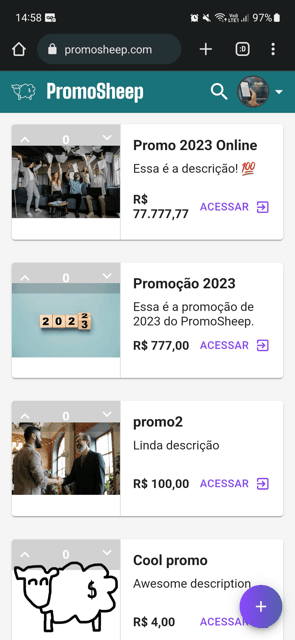 PromoSheep project screenshot 1