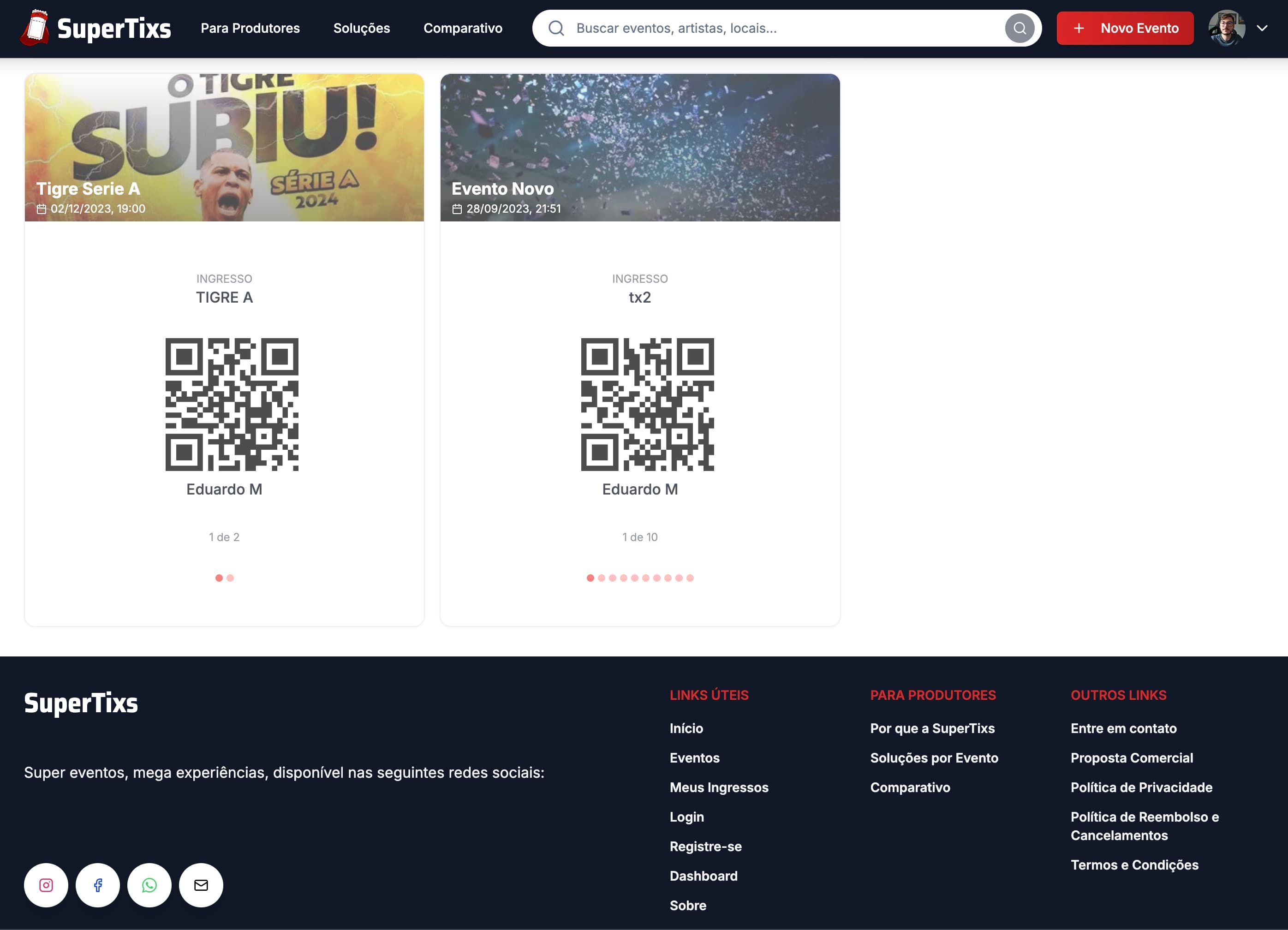 SuperTixs project screenshot 2